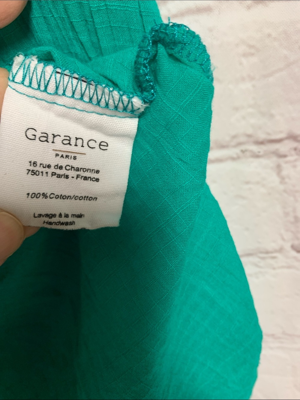 Garance Paris Emerald Green Cotton Top Size L - Picture 3 of 5